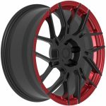 Honda Pilot Wheels Custom Black Wheels With Red Lip - Image 2