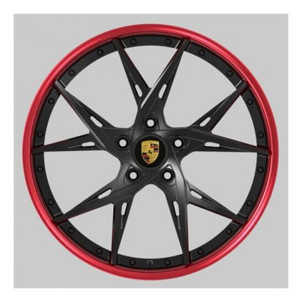 Porsche Panamera Gts Wheels 21 Wheels Brushed Red Lip - Forged Alloy Wheel Wholesale