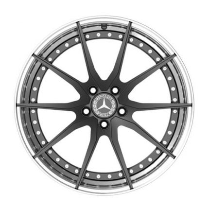 Mercedes E200 W213 Wheels Black Rims Polished Lip - Forged Alloy Wheel Wholesale