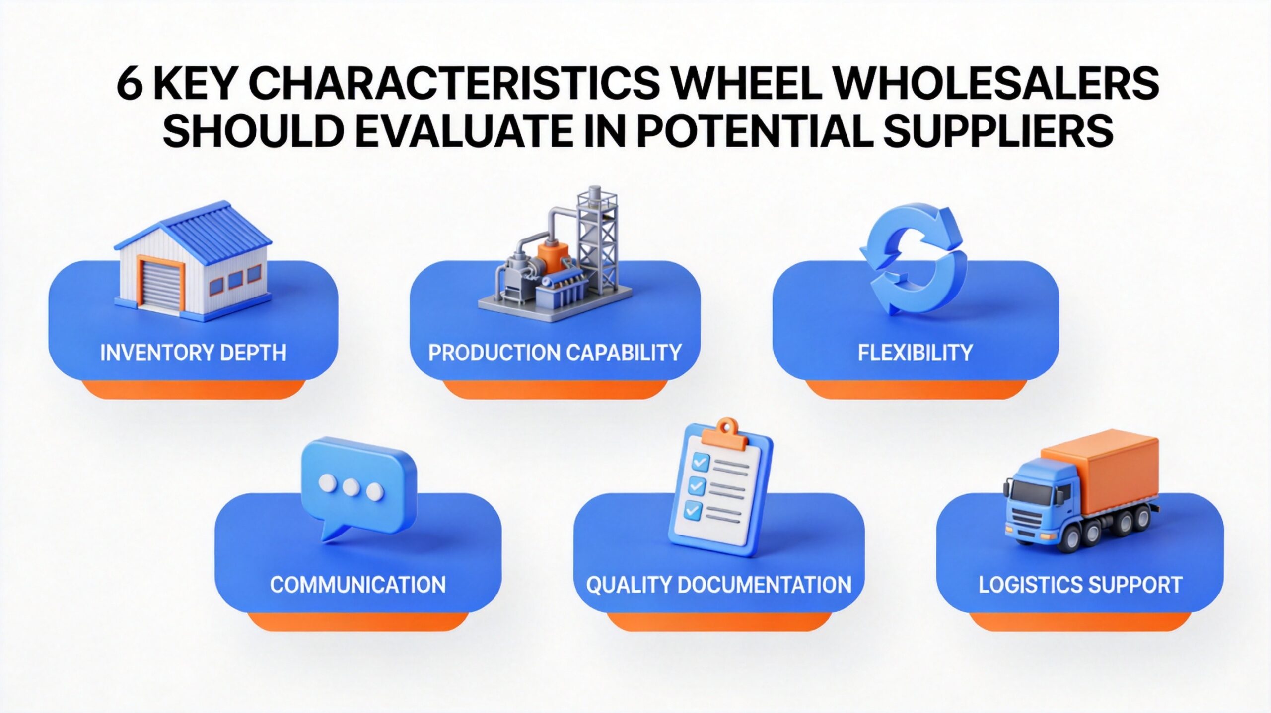 6 key characteristics wheel wholesalers should evaluate in potential suppliers