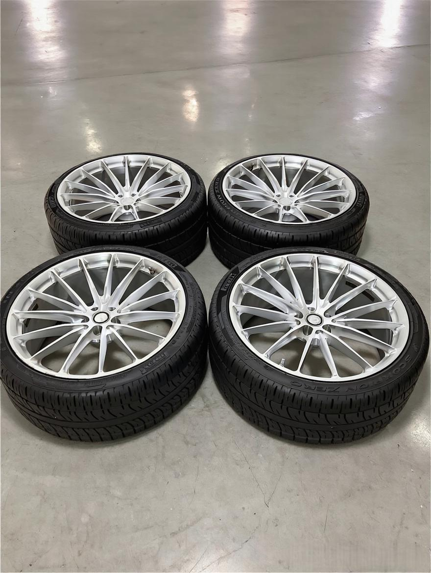 Complete set of custom forged wheels - ready for installation