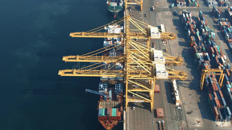 Container logistics at Jebel Ali port - weekly wheel shipments to GCC
